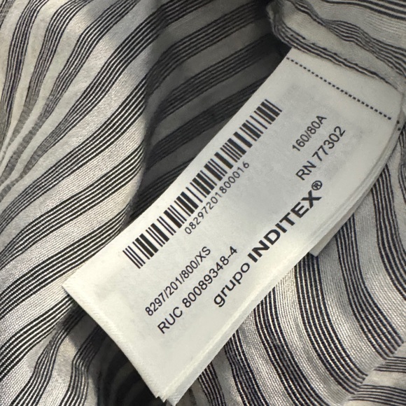 Zara Black Asymmetrical Button-Up Women's Top - New without Tag XS - Picture 5 of 7